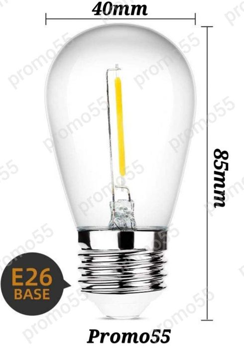 Светлинна верига от 10м. 20Бр Енергоспестяващи лед крушки за декорация