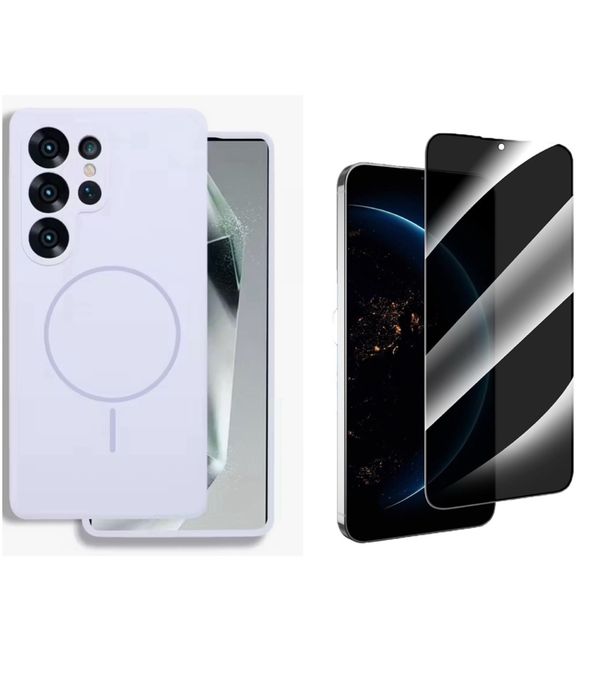 Pack Husa Magnetica Anti Zgariere + Folie Sticla Samsung S25/S24 ULTRA