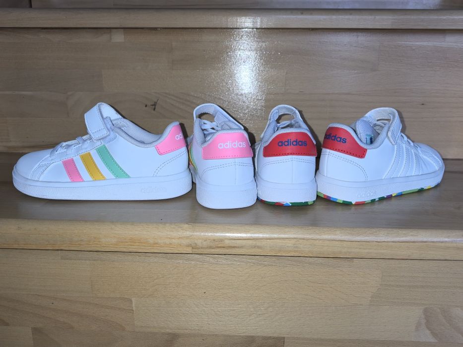 Adidas 2 perechi, fete, piele naturala mărimea 30
