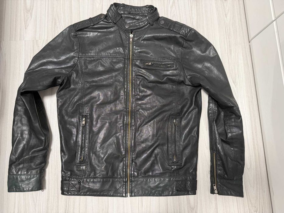 ''Jack & Jones''оригинално мъжко кожено яке Л размер
