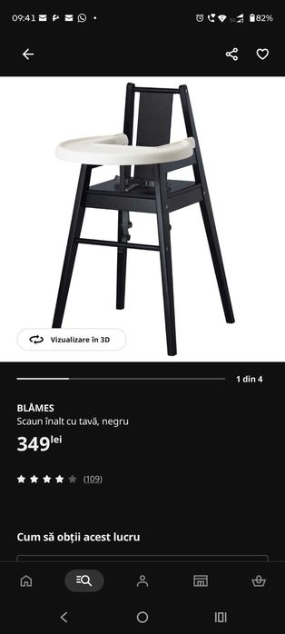 Scaun masa bebelus - Ikea