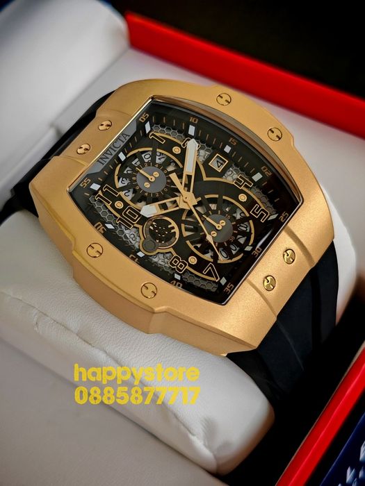 INVICTA Racing Strada Gold/Black 47 mm, Инвикта нов ръчен часовник