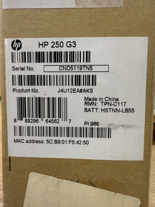 ЛАПТОП HP 250 G3, i3-4005U, 4 GB 1600 MHz, 1 TB + 240 SSD