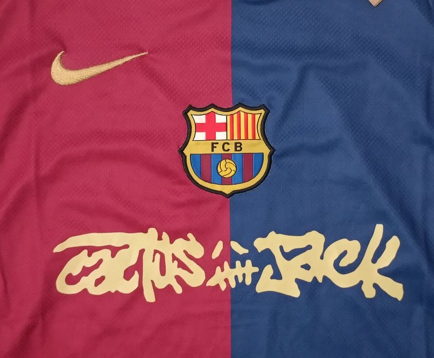 Nike FC Barcelona x Travis Scott Cactus Jack 2024/25 Jersey тениска S Найк Барселона фланелка футбол