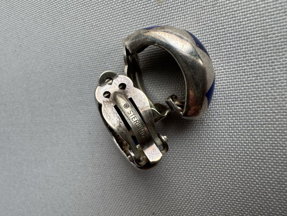 Cercei din argint si lapis lazuli