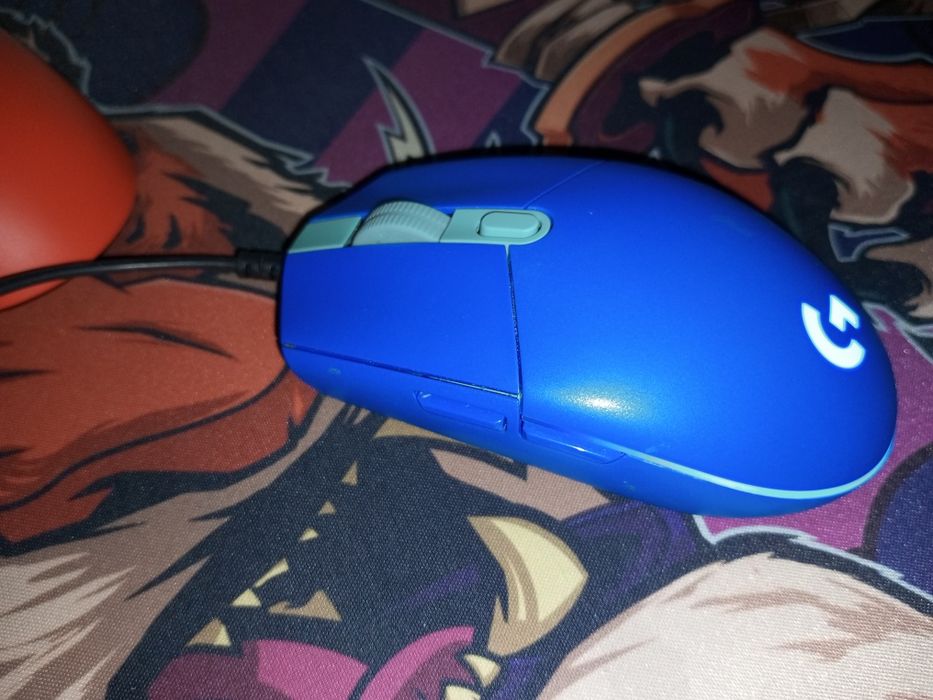 Компьютерная мышь logitech g102 lightsync синяя б/у