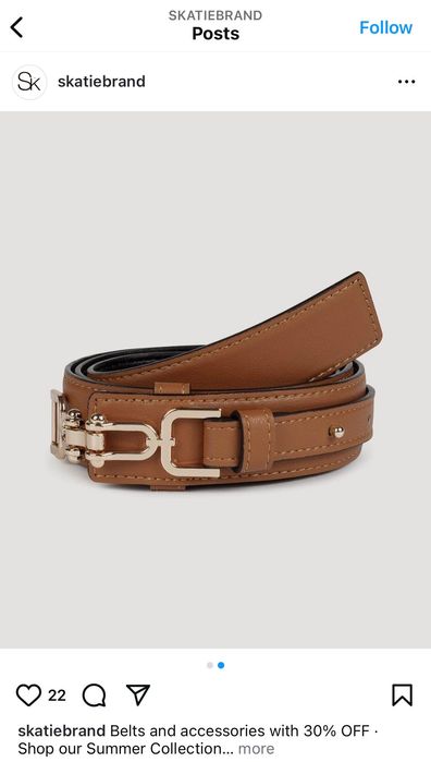 Skatie Brand нов дамски колан естествена кожа