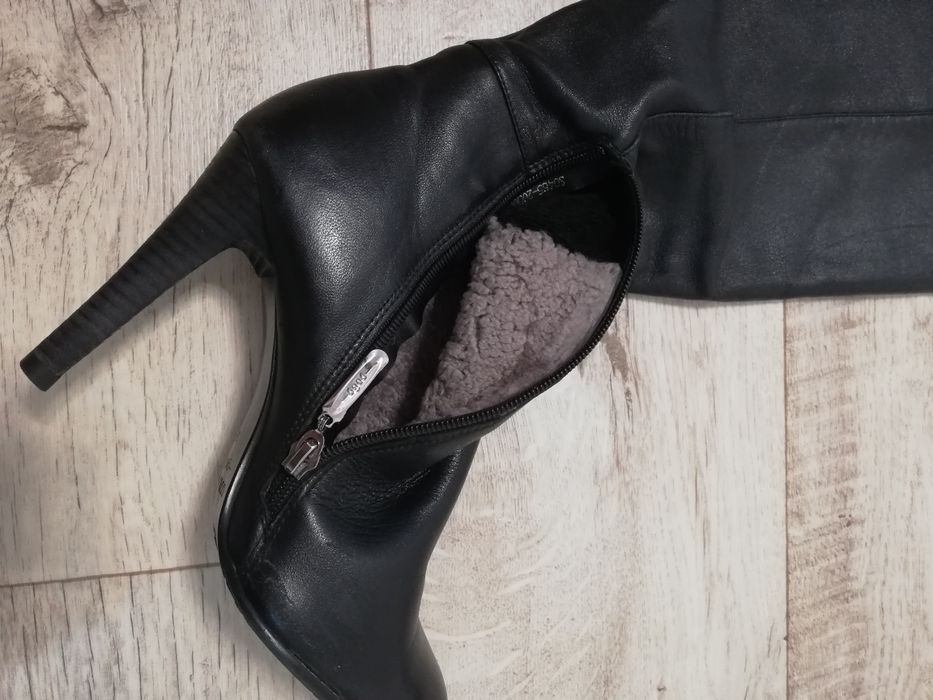 Сапоги кожаные, ботфорты (европейка)