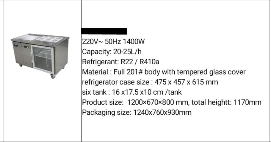 Машина за "Тайландски" сладолед - В НАЛИЧНОСТ!!!