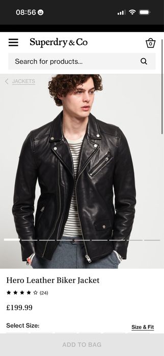 Geaca piele Super Dry Byker