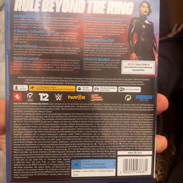 Игра за  PlayStation 5 WWE 2K25