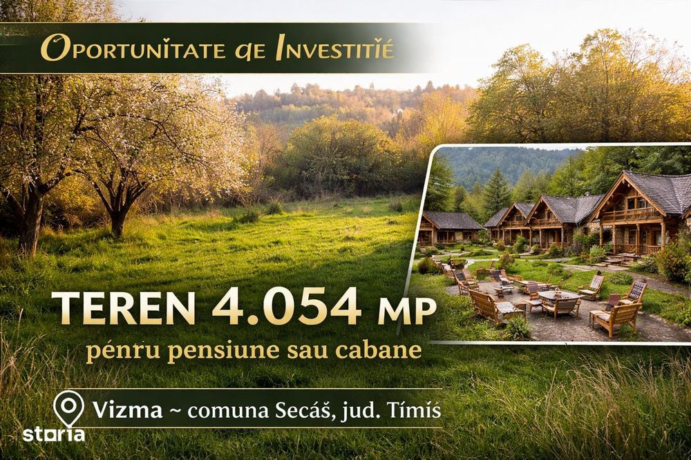 Doua parcele teren, Localitatea Vizma, 55 km de Timisoara