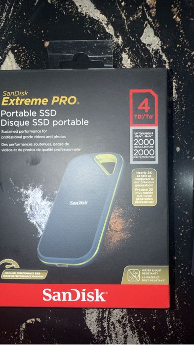 SanDisk Extreme PRO SSD extern 4TB – 2000MB/s – USB-C – NOU
