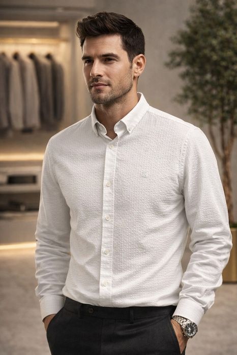 Мужские рубашки лен