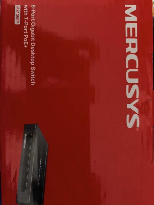 Switch MERCUSYS MS108GP, 8 porturi Gigabit, negru
