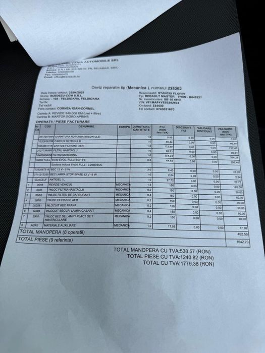 Vând Renault Master îngrijit !!