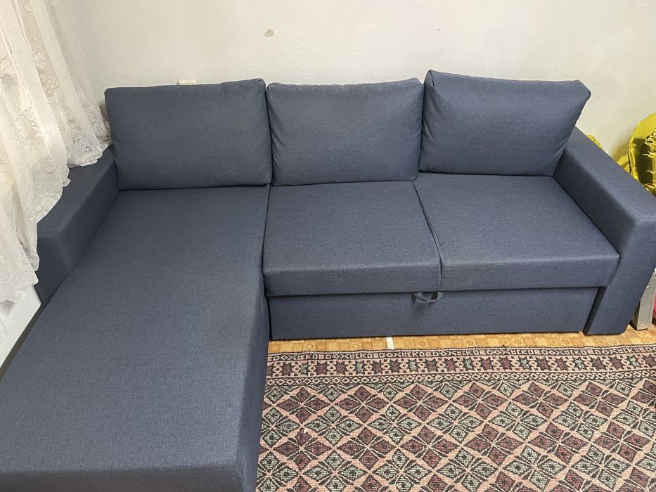 Продавам ъглов/разтегателен диван и Ракла ЧИСТО НОВИ