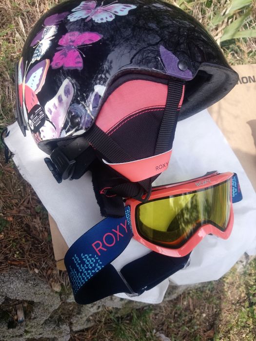 Ски "Росиньол" (146 см.) и  каска "Рокси"