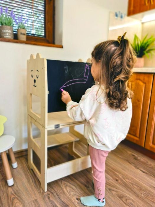 Обучителна помощна кула 3-в-1 Монтесори