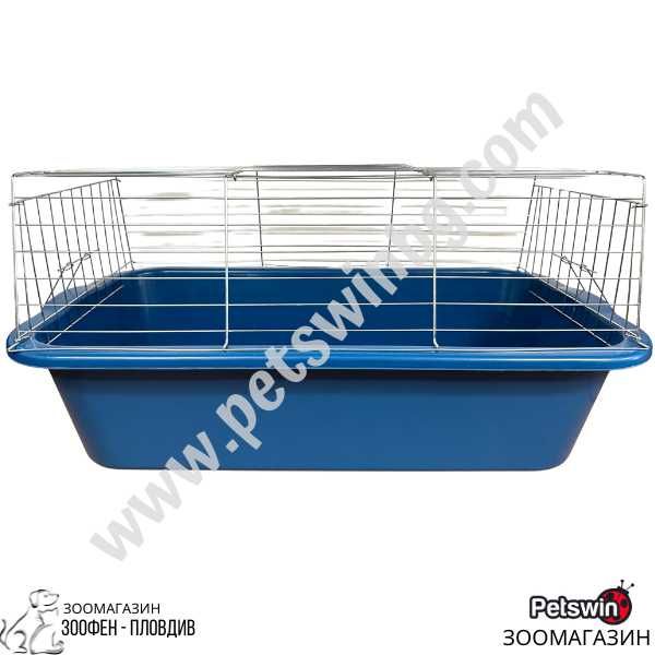 Клетка за Гризач/Заек - M размер - 72см/40см/36см - Синя разцветка