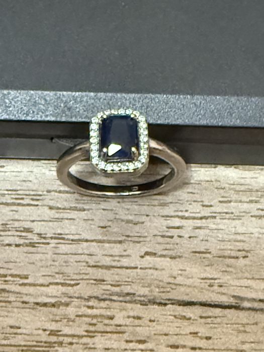 Inel Argint elegant cu piatră albastră – mărimea 22,2 mm