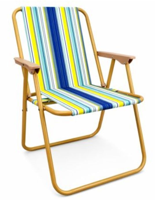 Сгъваем стол, Изработен от стомана и плат Oxford, За къмпинг море градина