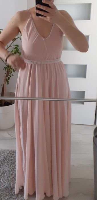 Rochie lunga roz pal