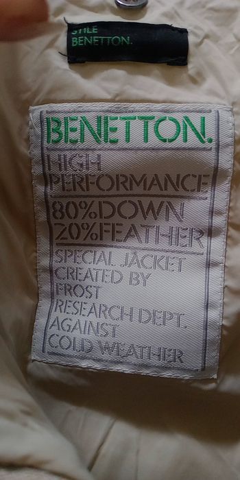 Дамско дълго Черно яке, бежаво Benetton