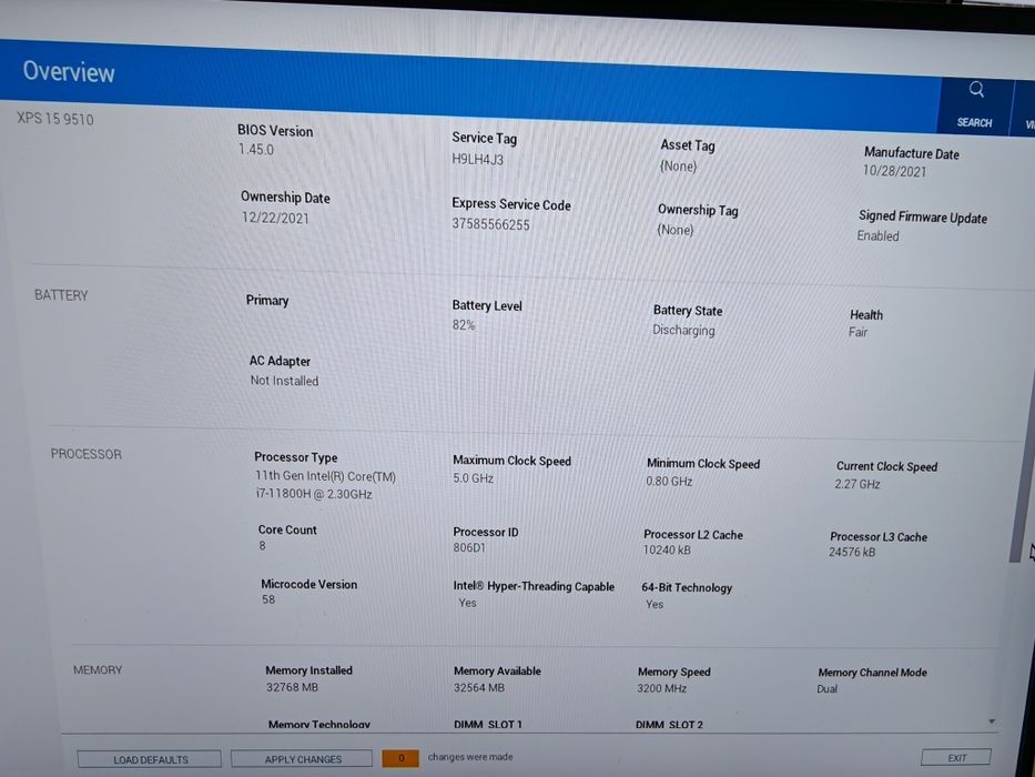 Laptop Dell XPS 15 9510