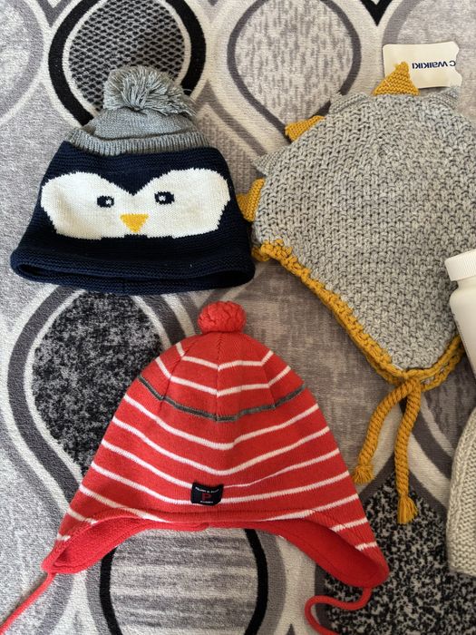 Лот шапки размер 80-86