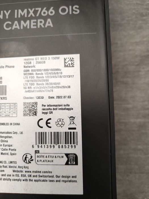 Продам смартфон Realmi GT Neo 3