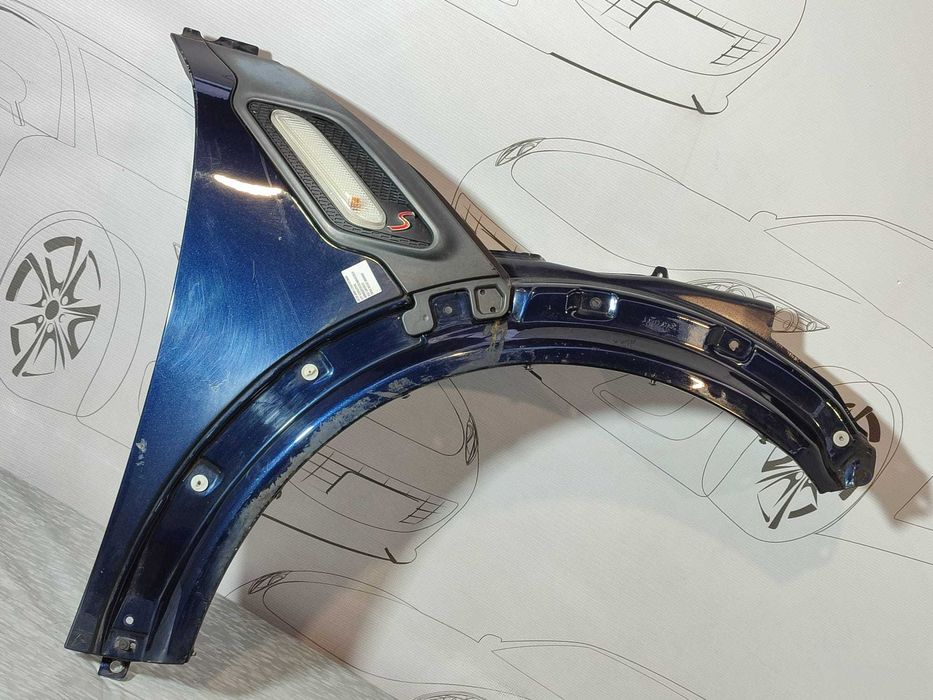 Aripă față dreapta Mini Countryman R60 2013 SUV Albastru Cosmic Blue Metallic B13 (2011-2016) Cod:41009805644 (2C3)