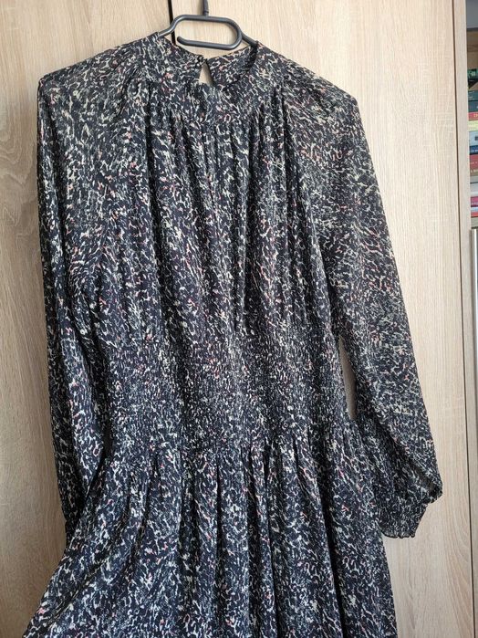 Rochie pepit maneca lunga