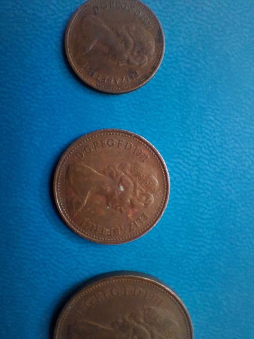 сет 1971 1/2 New Penny/Half /,1 Penny,2 new Pence