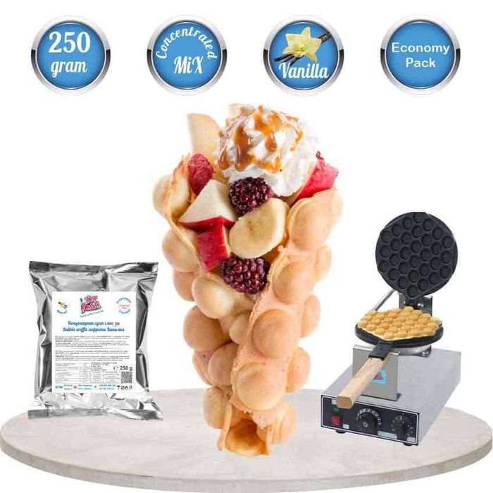 Суха смес и концентрат за Bubble Waffle гофрети Don Gelato – 10 вкуса