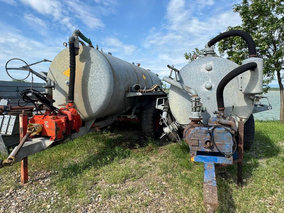 Vidanja zincata 2 axe 6-12 mc incarcare/descarcare automata la tractor, acte pentru inscriere in circulatie