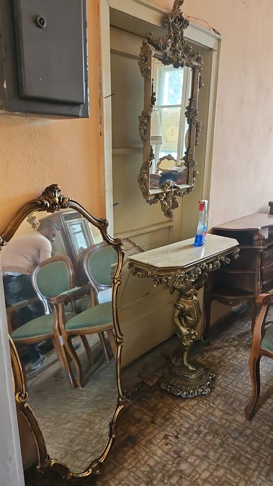 Италианска барокова конзола със огледало