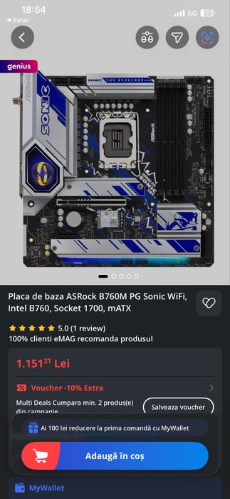 Vand placa de baza asrock b760m pg wifi sonic