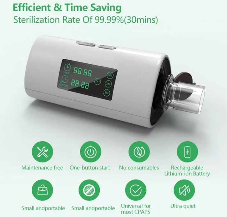 CPAP APAP BIPAP masca ozon dezinfectare igienizare bacterii germeni