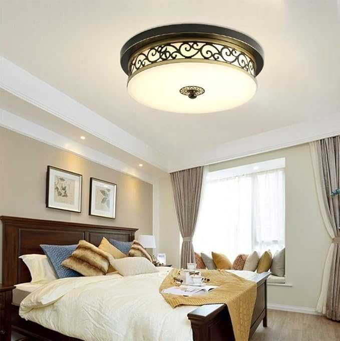 Полилей, лед LED Антично черно злато Железен детска трапезария 206