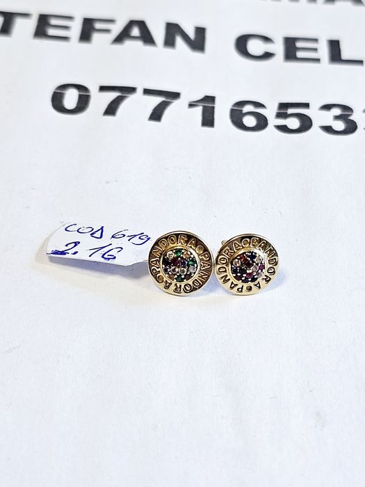 Vand cercei din aur 14 k 2.16 g cod 619