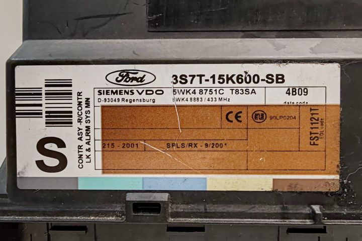 Calculator Confort Siemens ECU 3S7T15K600SB / 3S7T-15K600-SB / 3S7T 1