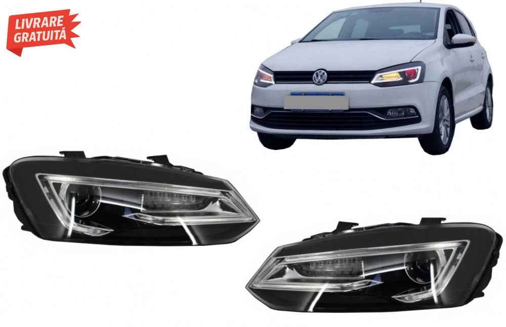 Faruri LED XENON HID VW Polo 6R / 6C / 61 (2011-2017) Devil Eye Look