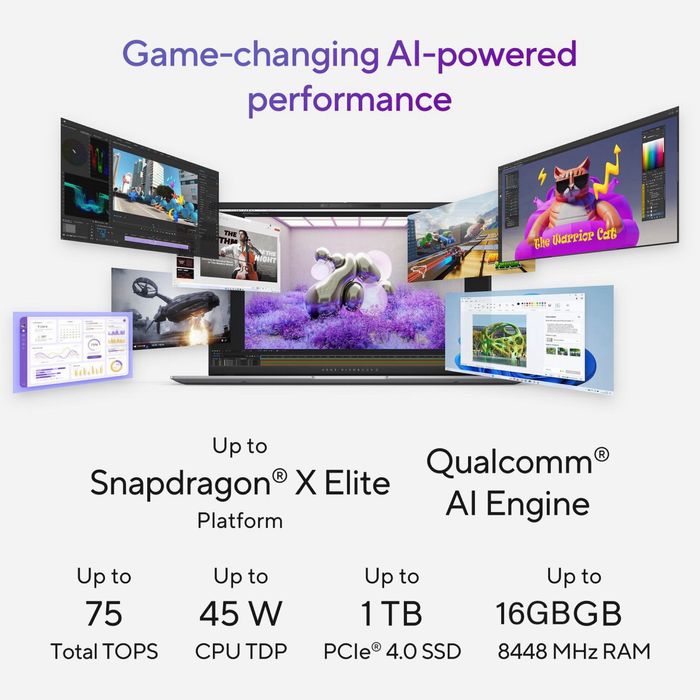 Asus Vivobook S15 Мощный процессор Snapdragon  X Elite 16GB/1TB SSD