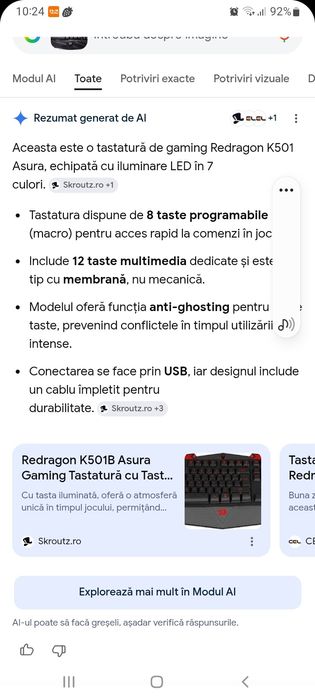 Vând  tastatura Redragon.