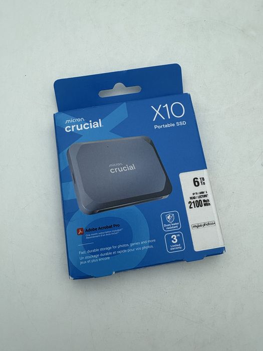 Crucial X10 6TB Portable External Solid State Drive, Up to 2100MB