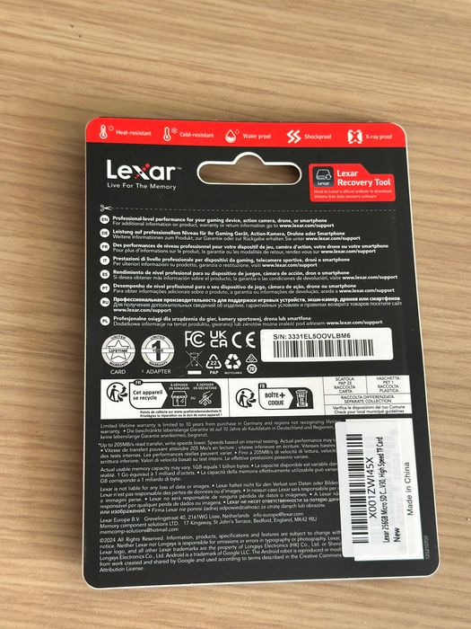 Card MicroSDXC Lexar Professional Silver Plus 256GB, V30, nou, sigilat