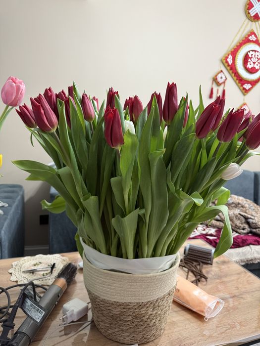 Тюльпаны букет 71 шт