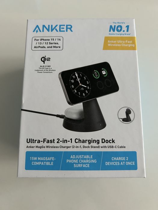 Anker Ultra Fast 2in1 Charging Dock Black (sigilat)