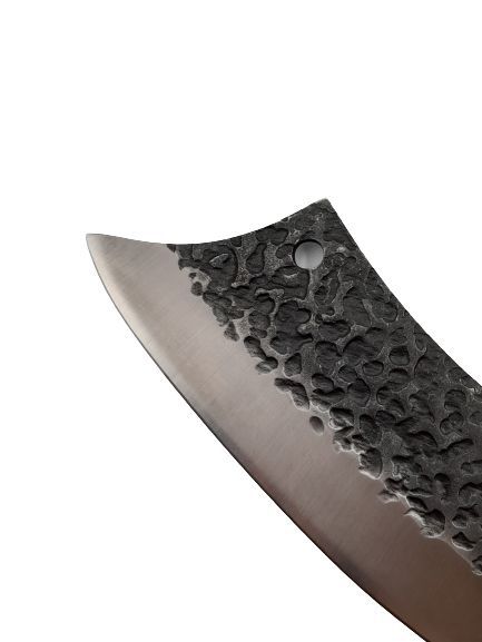 Cutit japonez, forjat manual, 26 cm, husa piele